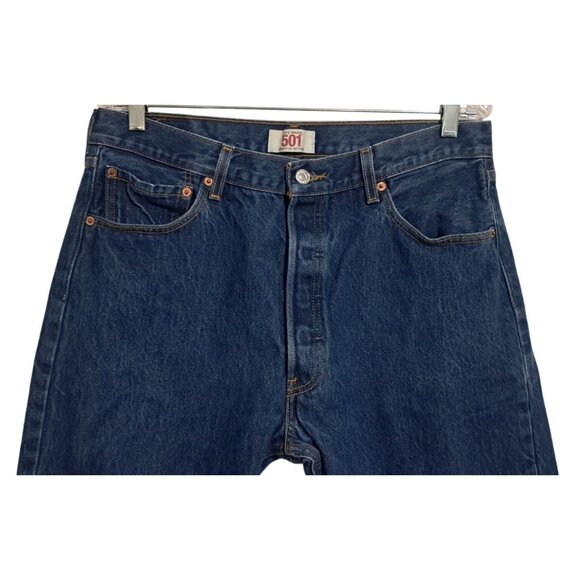 Levis 501 Jeans Mens 36x36 (33x32) Dark Button Fly Original Vintage 2000s - Picture 4 of 11